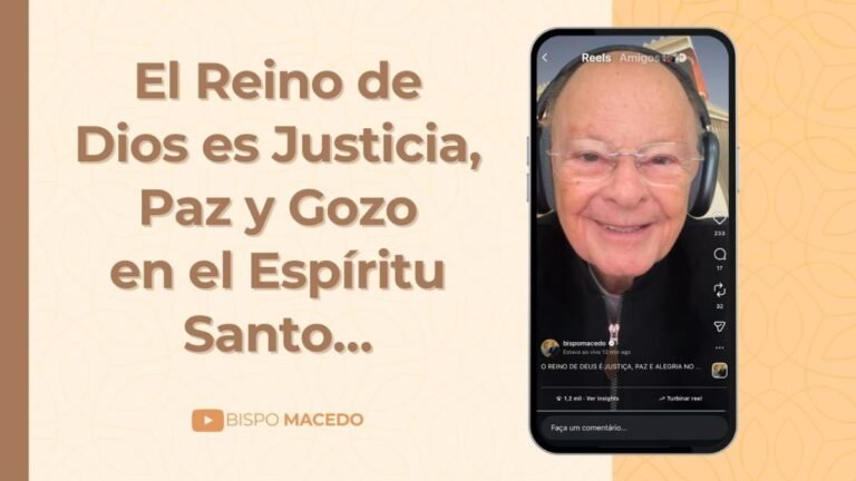 El Reino de Dios es Justicia, Paz y Gozo en el Espíritu Santo…