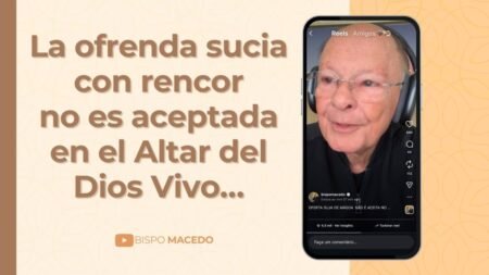 La ofrenda sucia con rencor no es aceptada en el Altar del Dios Vivo…